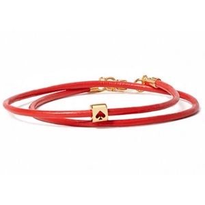 KATE SPADE • Red Wrapped Up Wrap Bracelet